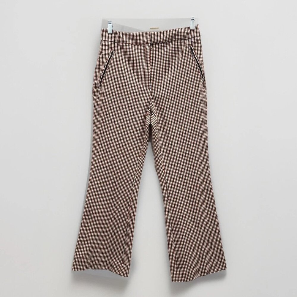 Maeve By Anthropology Maeve Relaxed Kick-Flare Cropped Pants Women US 4